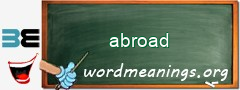 WordMeaning blackboard for abroad